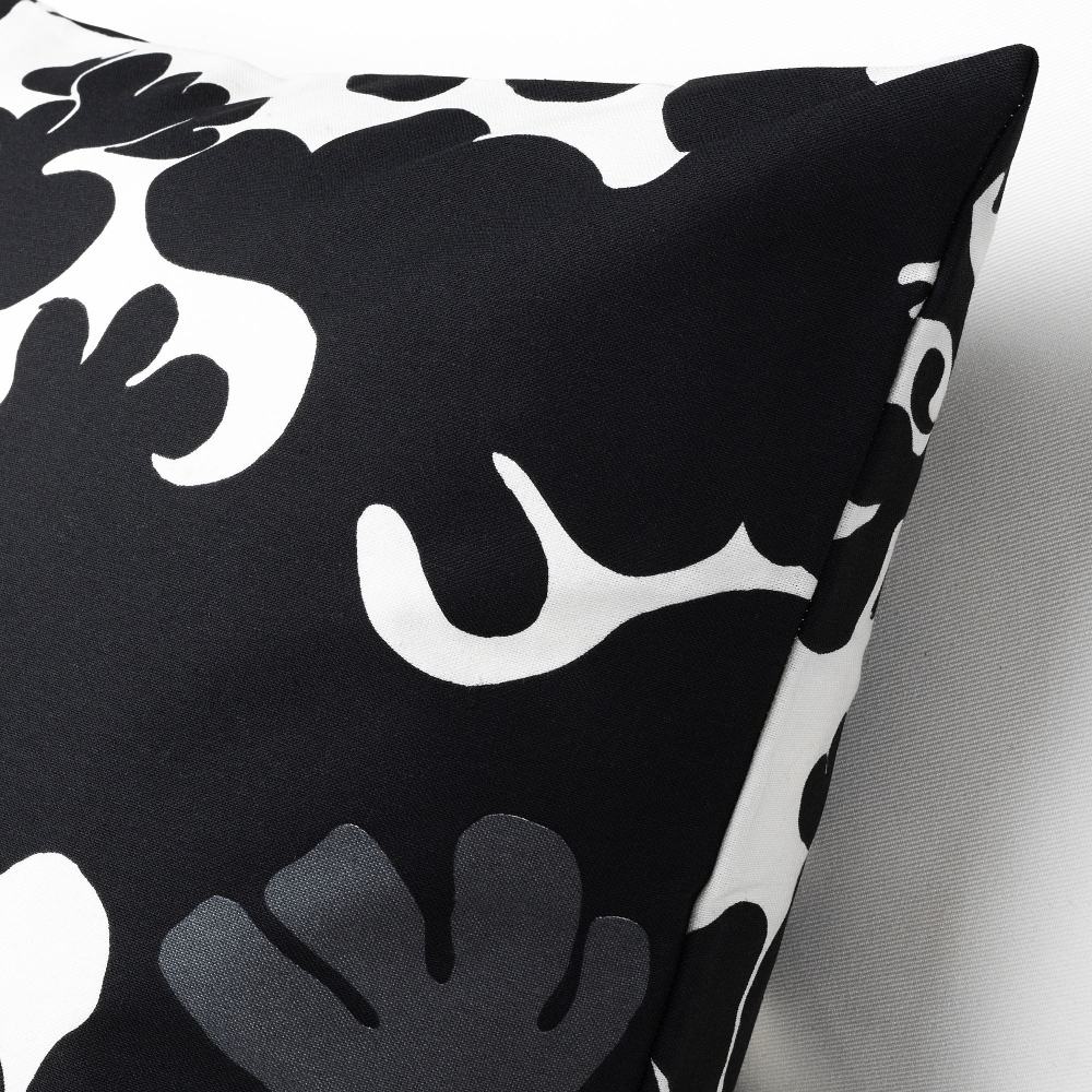 Чехол на подушку IKEA STRECKFLY, Черно-белый, 50x50 см