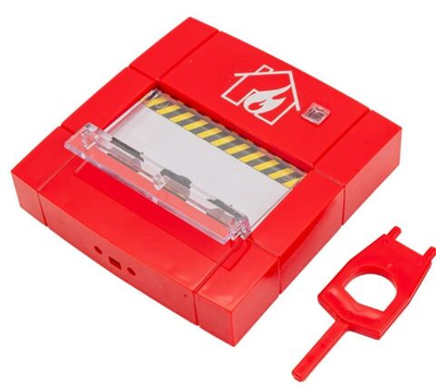 ИПР-55К Извещатель пожарный ручной красный, питание по шлейфу 9-30 В, 20 мА