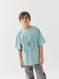 Футболка оверсайз "Турмалин" с принтом 7+