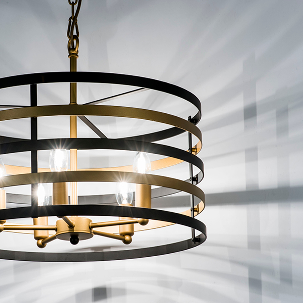 735050 Люстра EPSILON 5х40W E14 ЧЕРНЫЙ/ЗОЛОТО