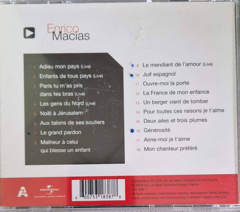 CD: Enrico Macias — «Masterserie» (2009)
