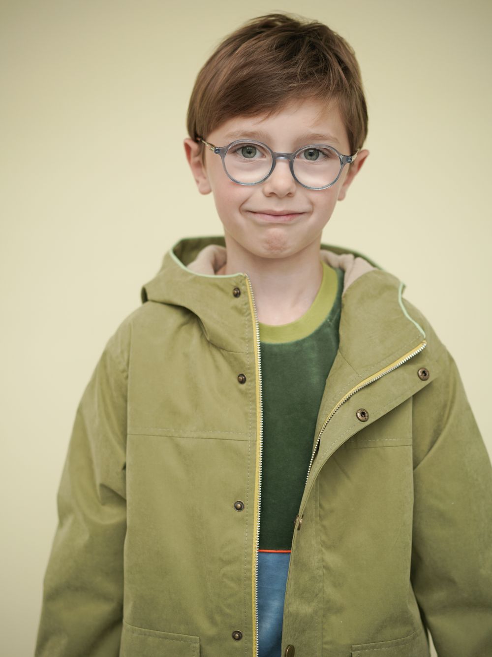 Парка c флисом оливка