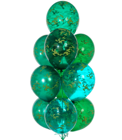 Букет из 10 шаров Хаки