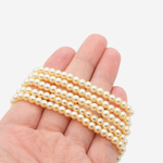 Хрустальный жемчуг, оттенок "Butter", шар 4мм