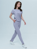 Светло-серые брюки медицинские Б-125