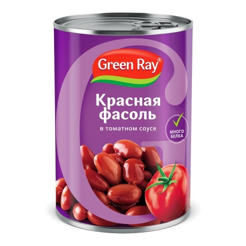 Фасоль Green Ray красная в томатном соусе 425мл