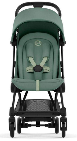 Коляска Cybex Coya Matt Black Frame Cloud G i-Size Fog Grey 2 в 1 Leaf Green с дождевиком и бампером
