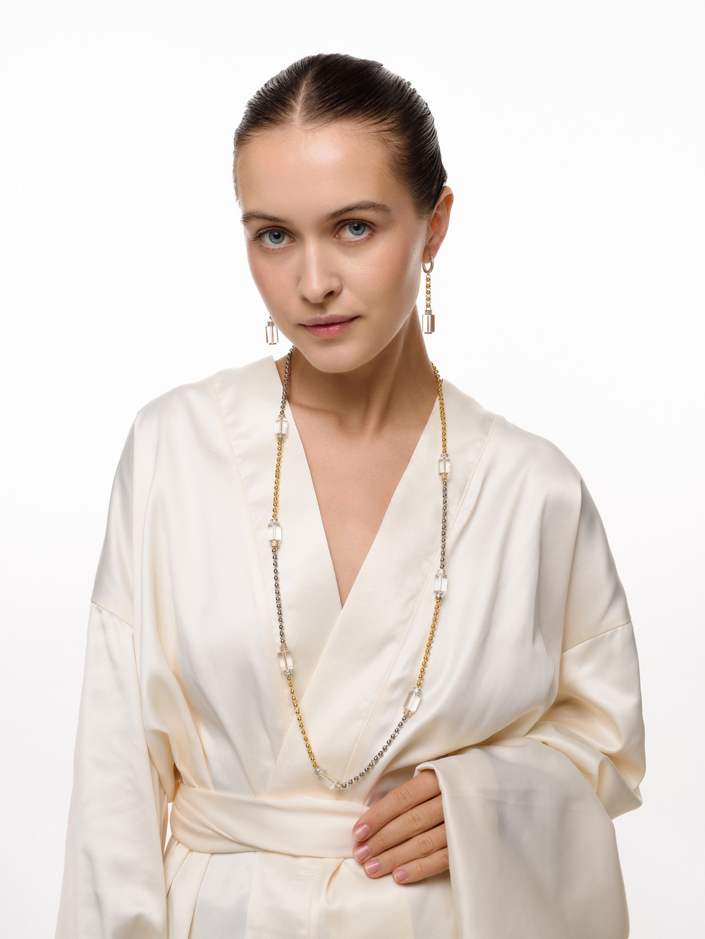 Колье "Glass barrel" Bicolor