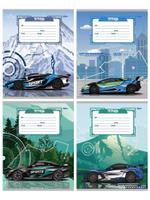 Тетрадь А5 18л. линия "Старт игры" мелов.облистер 4 дизайна (Проф-Пресс)