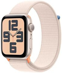 Apple Watch SE 2 (2024), 44 мм, Умные часы Корпус из алюминия цвета Сияющая звезда, Sport Loop Сияющая звезда