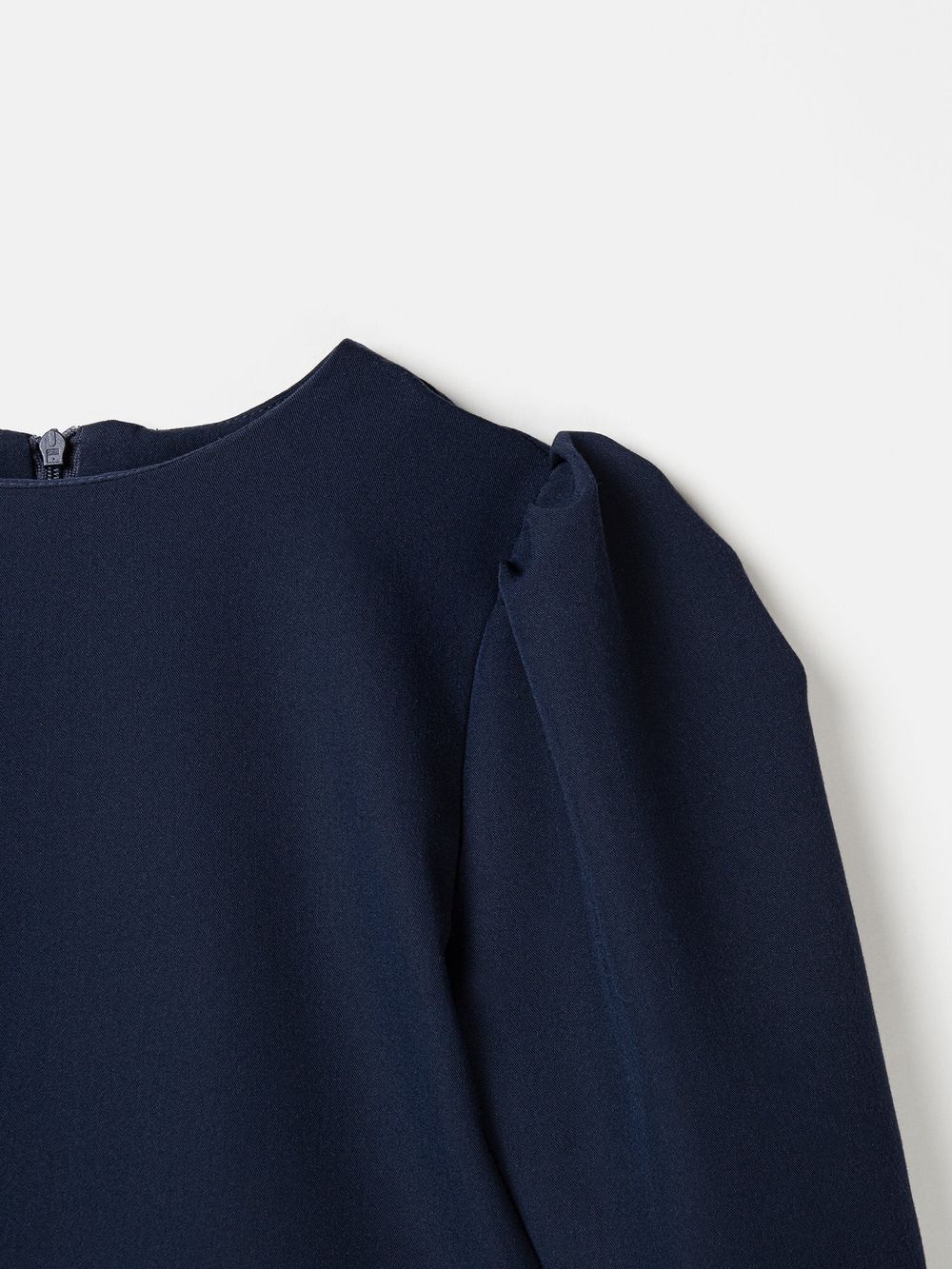 Платье с рюшей "Темно-синее" 7+