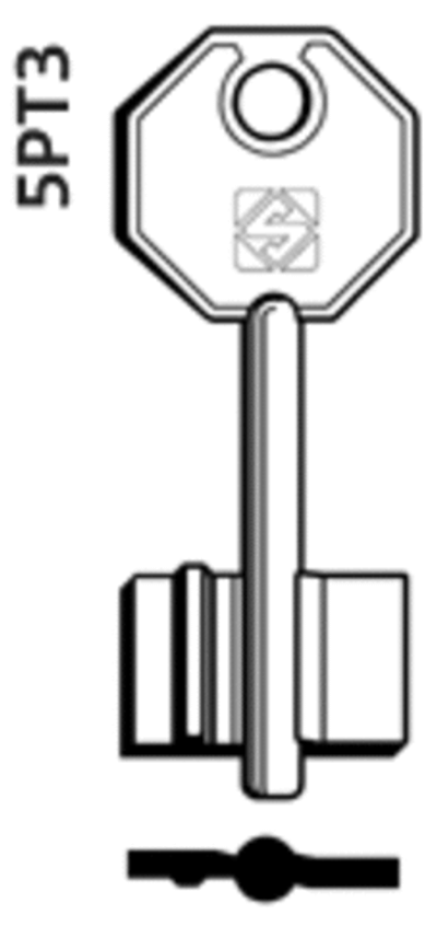 PTN6G_1PN6_5PT3_6PO дверняк имп. прог., двухфлажковый (ET, Prefer, Viro) (64/21мм) (см.арт.4652)