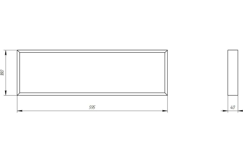 Светильник LED-панель SPO-950-3-40K-018 18Вт 4000K 1890Лм IP54 595х180х45 матовый ЭРА