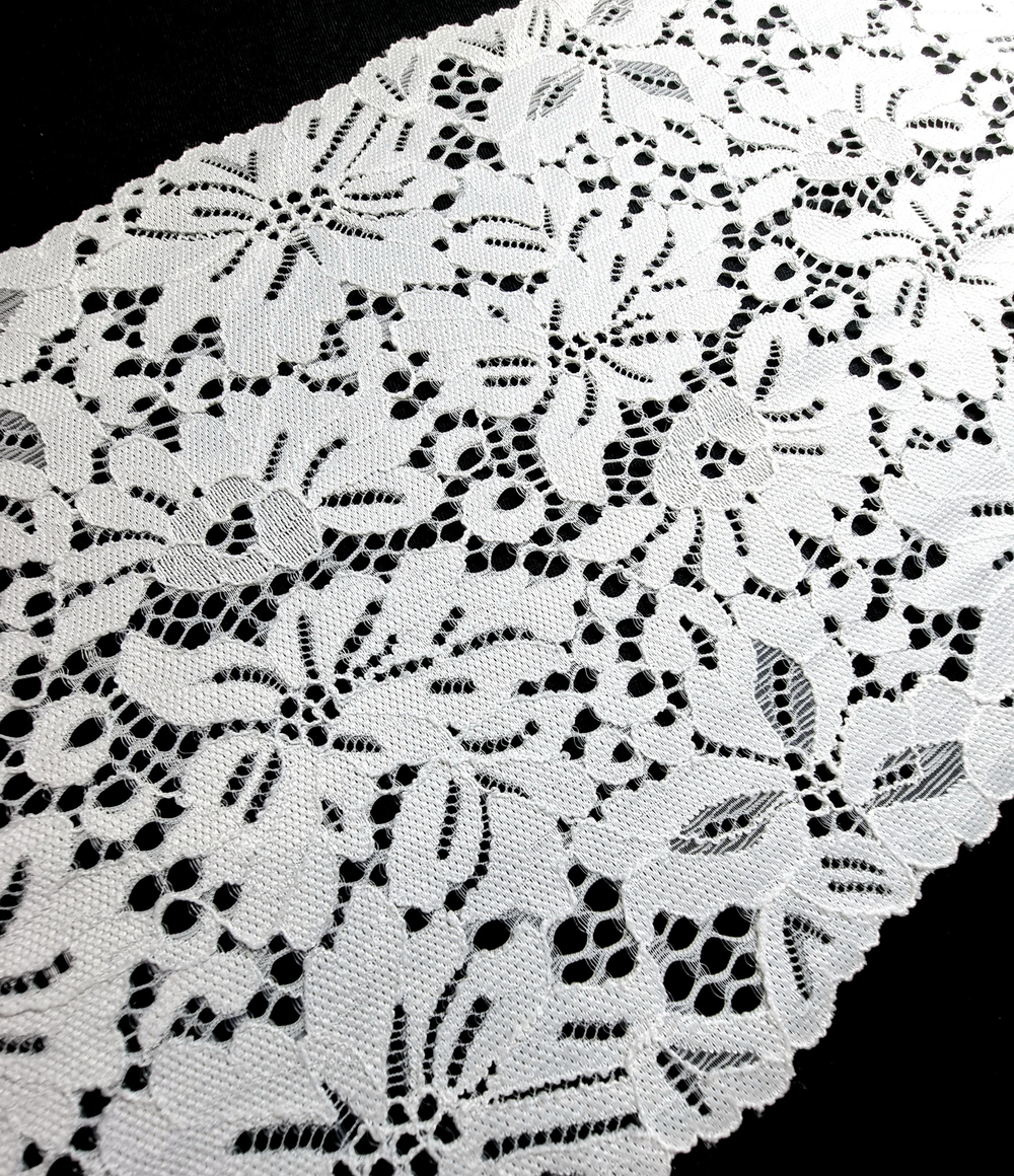 Кружево эластичное белое К123
