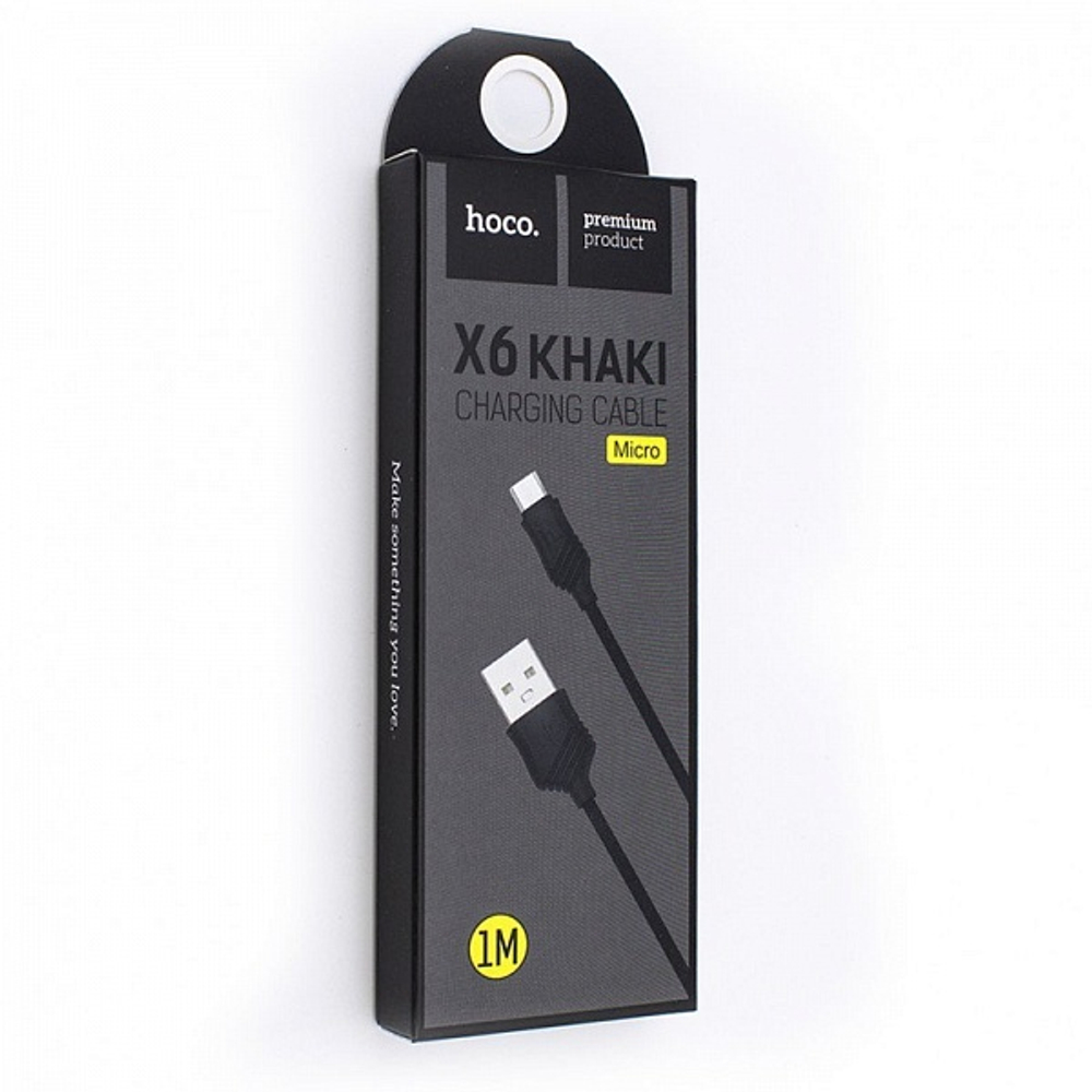 Кабель MicroUSB 2.4А Hoco X6 1-метр