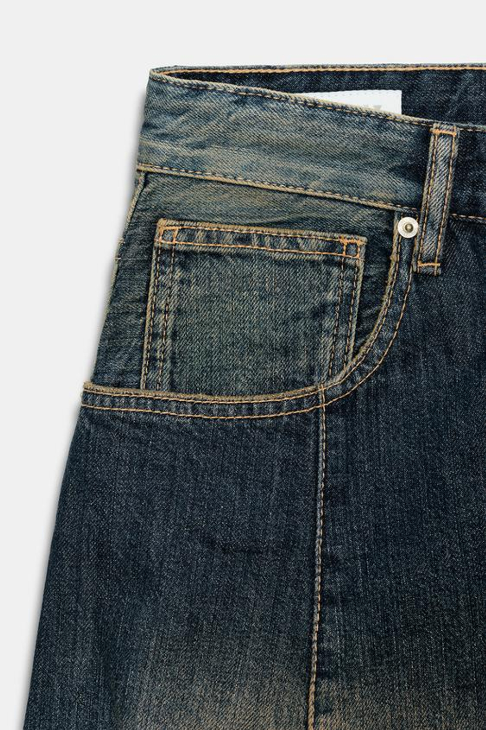 ZARA ДЖИНСЫ TRF ОВЕРСАЙЗ СО СРЕДНЕЙ ПОСАДКОЙ, МОРСКОЙ СИНИЙ