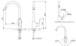 Смеситель для кухни Bravat Pure
