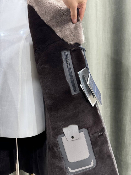 Кашемировое пальто Stefano Ricci с мехом