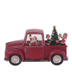 GAEM Изделие декоративное "Дед Мороз на машине" (подсвет, вьюга, муз, AA х3 н/п +USB), L28 W12 H17 см