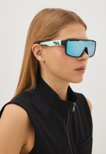 Спортивные очки 720armour Alpha / Matte Black / Lt. Minty Green Temple / Smoke Full Blue White Lens