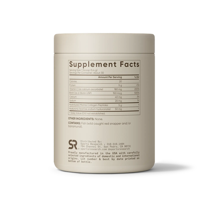 Комплекс морского коллагена с нейтральным вкусом, Collagen Beauty Complex, Sports Research, 163 г 2