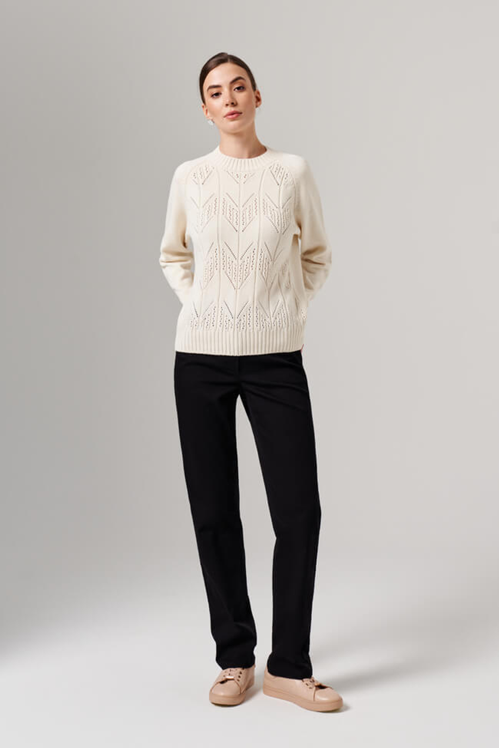 23169 Джемпер женский (молочный)