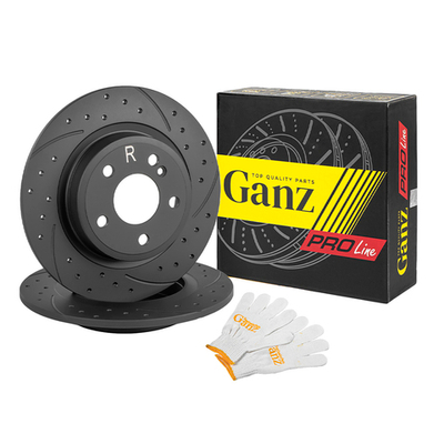 Диск тормозной задний перфорированный PRO-Line с покрытием (компл.2 шт) MB A-W176 / B-W242/246 / CLA-C117/X117/X156 (11) GANZ GIJ06254S