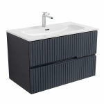 Тумба с раковиной Cezares DUET-N 80 DUET-N-800-2C-SO-GR-P+CZR-8073-80 Grafito
