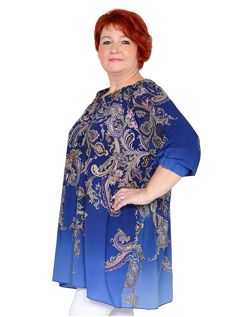 Туника из креп-шифона Синева ночи