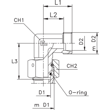 Соединение PN90 DS10 М18х1.5 DL10 M16x1.5 (корпус) CAST