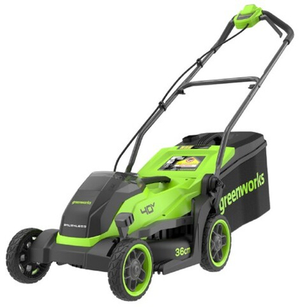 Газонокосилка аккумуляторная GREENWORKS 2520807UB 40V, 36 см, бесщеточная, c 1хАКБ 4 Ач и ЗУ