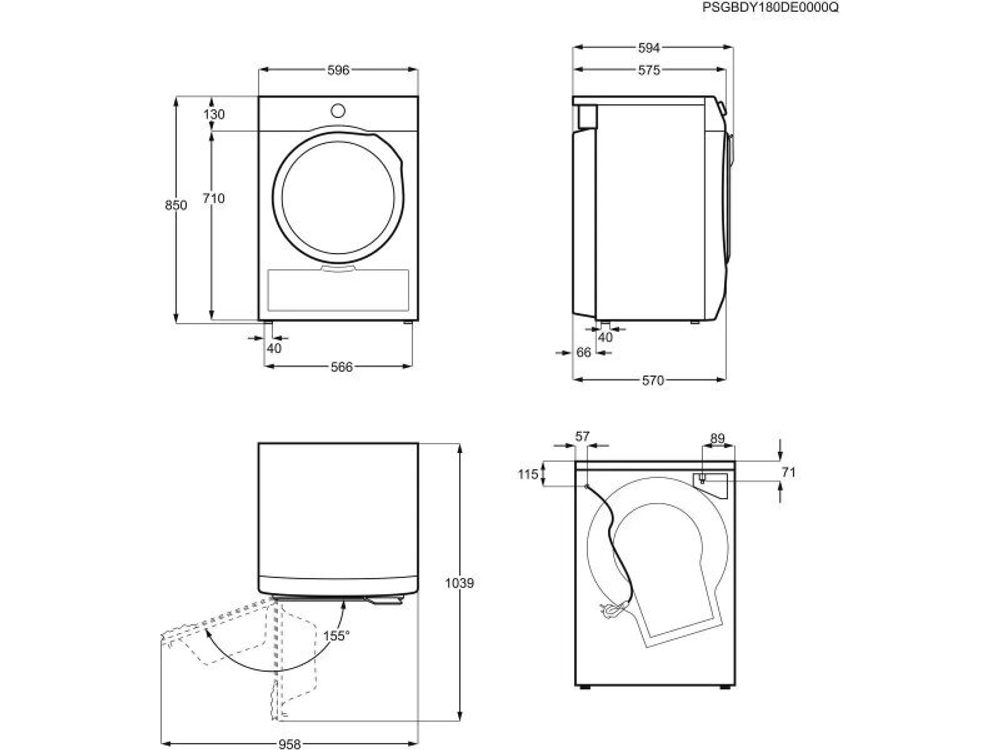 Сушильная машина Electrolux EW6C527P белый