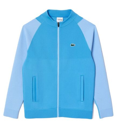 Мужская теннисная кофта Lacoste Tennis x Novak Djokovic Jacquard - небесный