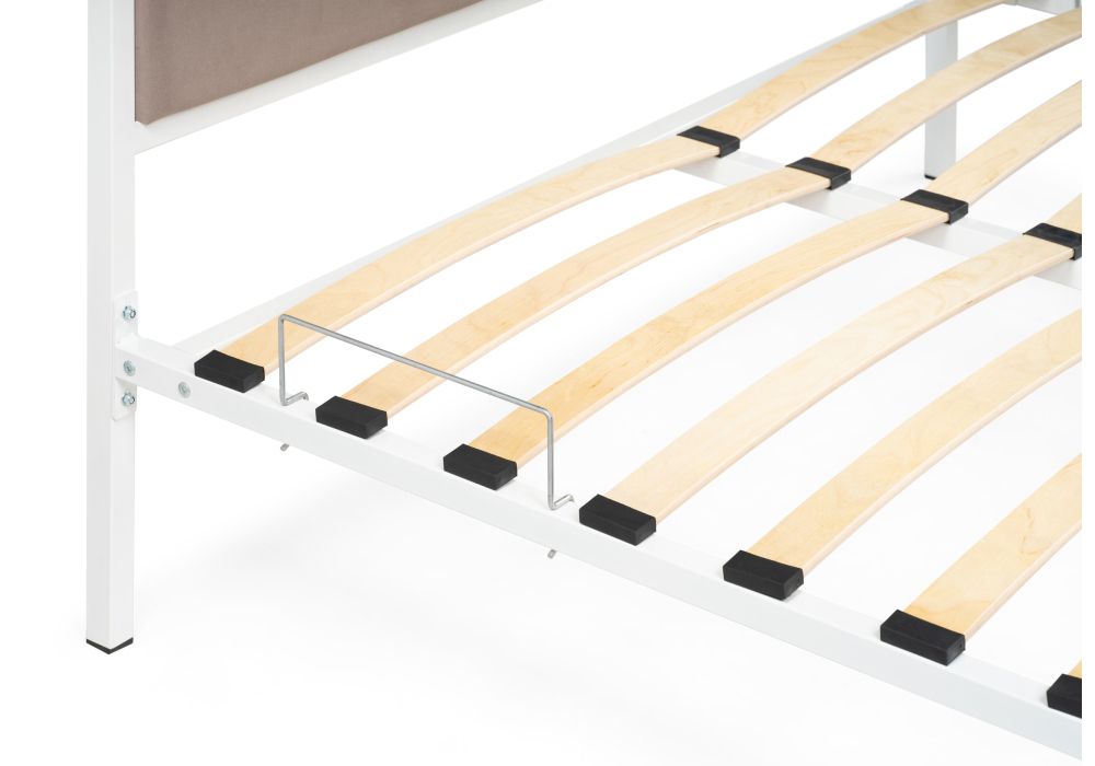 Двуспальная кровать Эгерт 160х200 белый / cacao