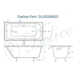 Ванна чугунная Delice Fort 200х85 DLR230622