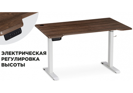 Компьютерный стол Маркос с механизмом подъема 140х80х75 орех кантри / белый