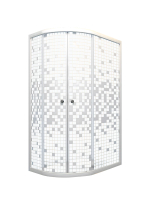 Душевое ограждение DIONRIA (120х80) стекло с рисунком мозаика, без поддона, правосторонняя
