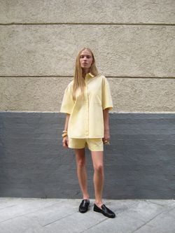 Рубашка из легкого хлопка (Soft Skill), сливочная