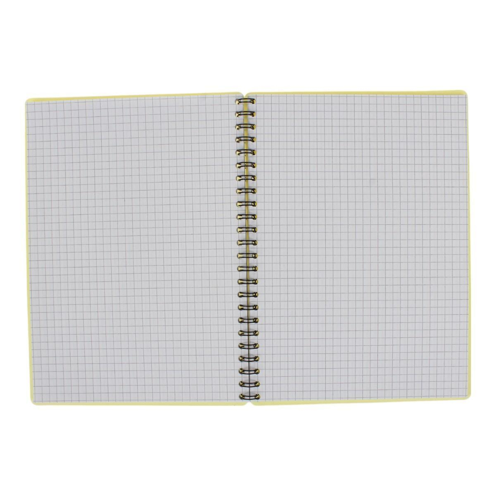 Тетрадь А5 80 л. клетка "Pastel Collection Yellow" с пласт.обложкой,на гребне (ПОЛИНОМ)