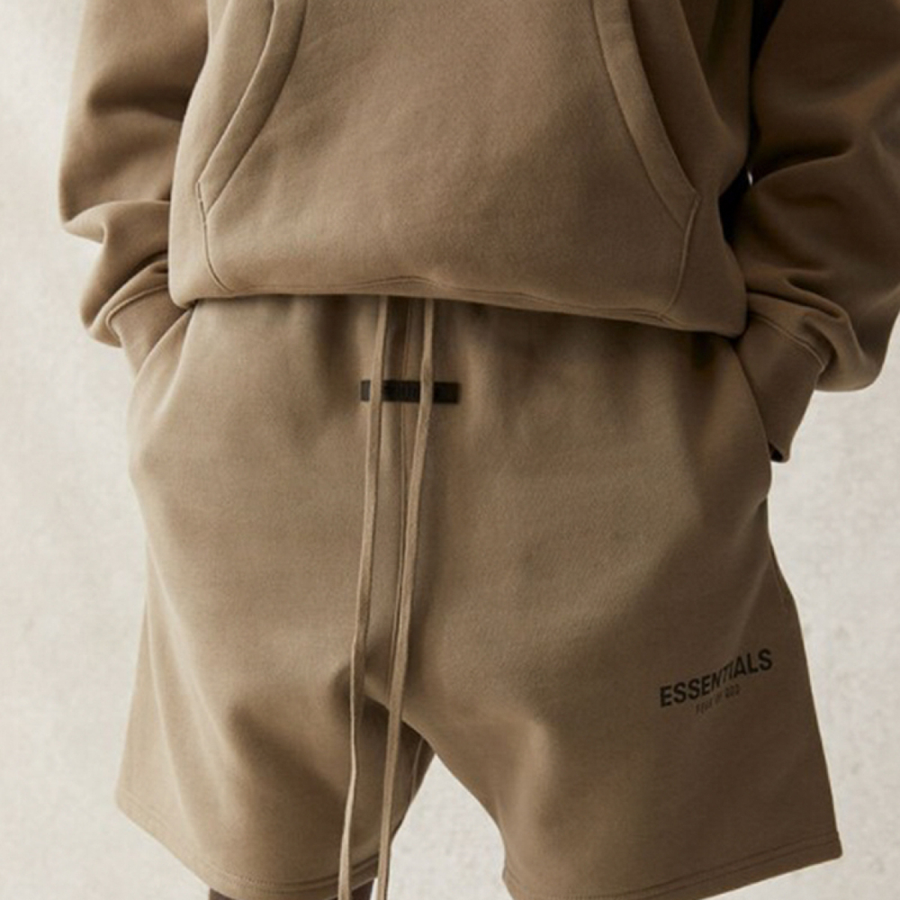 Шорты Fear of God Essentials SS21 Sweatshort Moss Logo, FOG-SS21-587