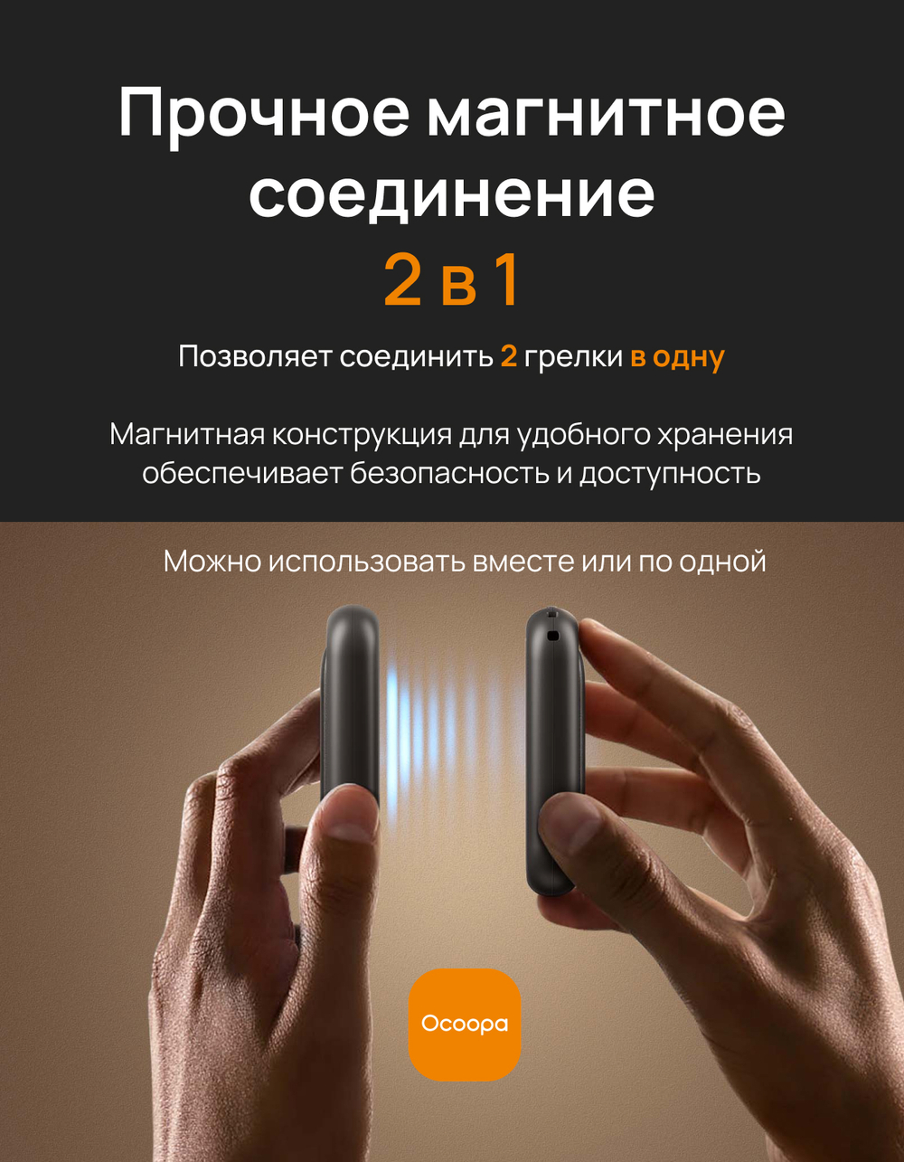 Электрическая грелка Ocoopa UT4 Young Black Black