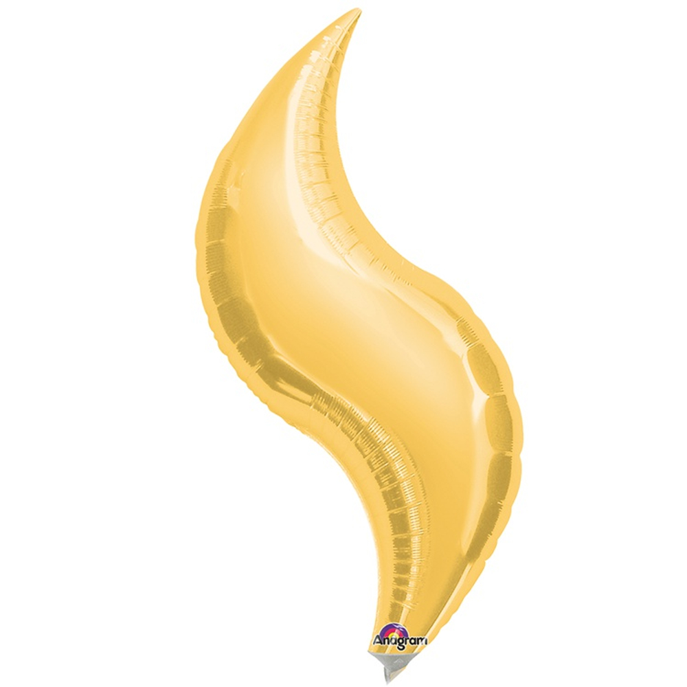 Шар фольгированный Зигзаг 48 см (Золотой)