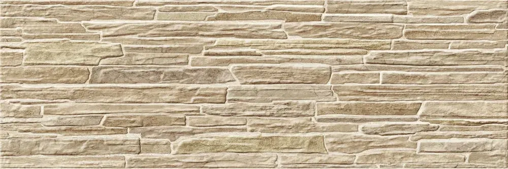 Настенная плитка ALMA Ceramica TWA11ROK414 Rocko 60x20 коричневая рельефная глянцевая под бетон / цемент