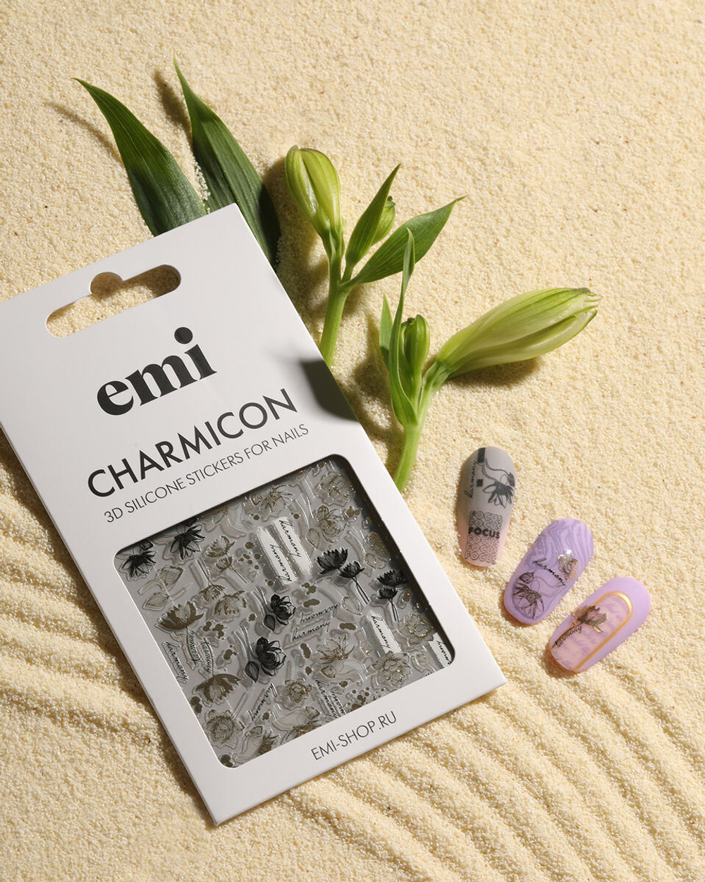 Charmicon 3D Silicone Stickers №257 Цветущий лотос