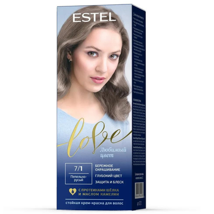 Краска для волос Estel Love пепельно-русый 7/1