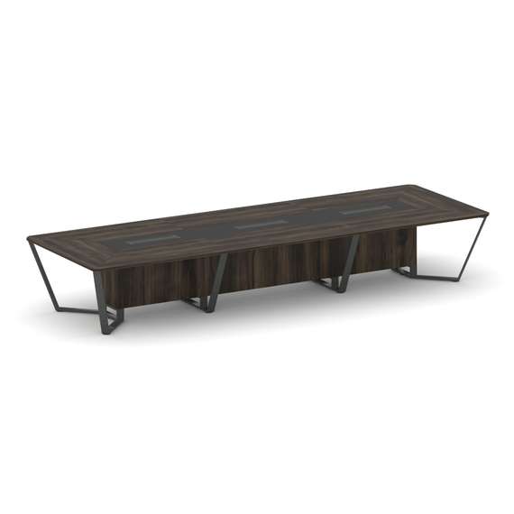 Steel Meet Стол переговорный прямоугольный KM-PR.B.SP-16 Дуб Мали/Графит Глянец/Металл Антрацит 4800