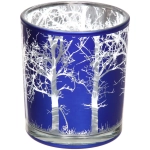 Подсвечник «Зимний лес» 8,5*10 см, Синий
