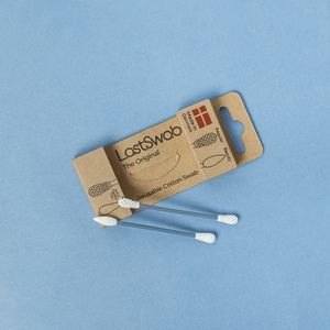 Ухочистка и палочка для макияжа LastSwab голубая