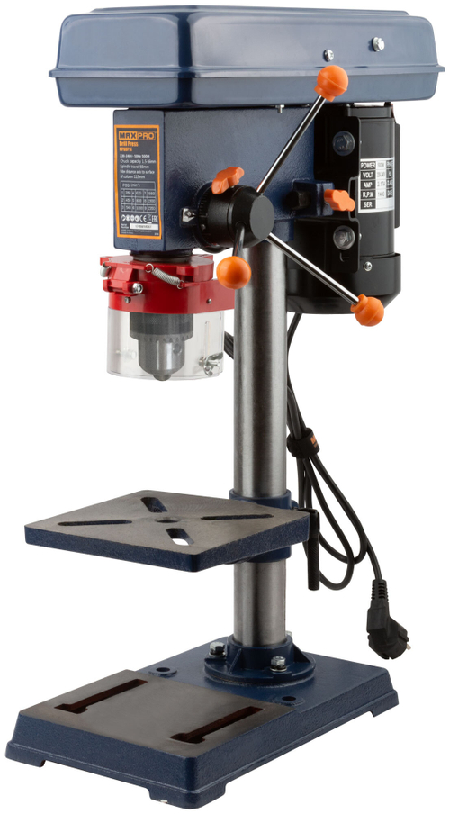 MAX-PRO Станок сверлильный 500 Вт, 280-2350об/мин, 9 скор., 1,5-16мм, 18,2 кг, индукционный мотор, кор. 85288