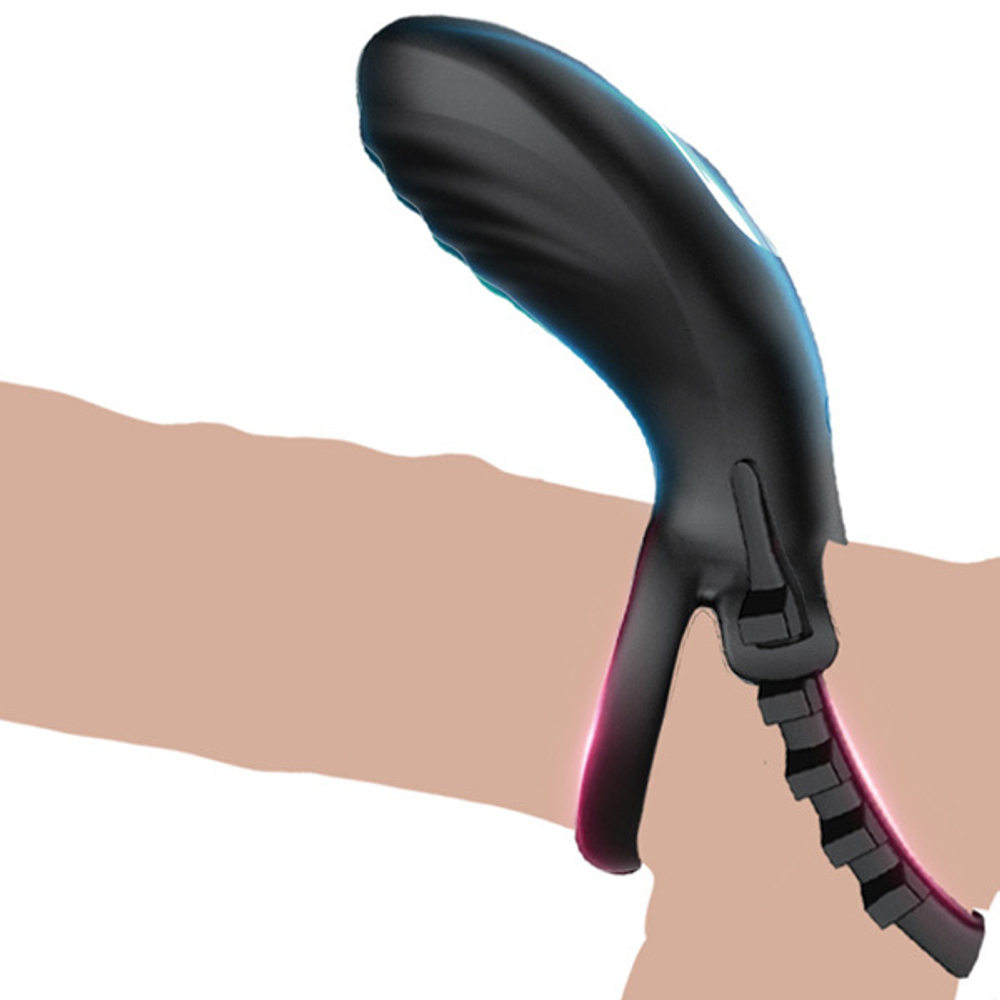 Эрекционное кольцо с вибрацией и утяжкой под мошонку на пульте ДУ Secwell Penis Cock Ring for Couples Men SW1005